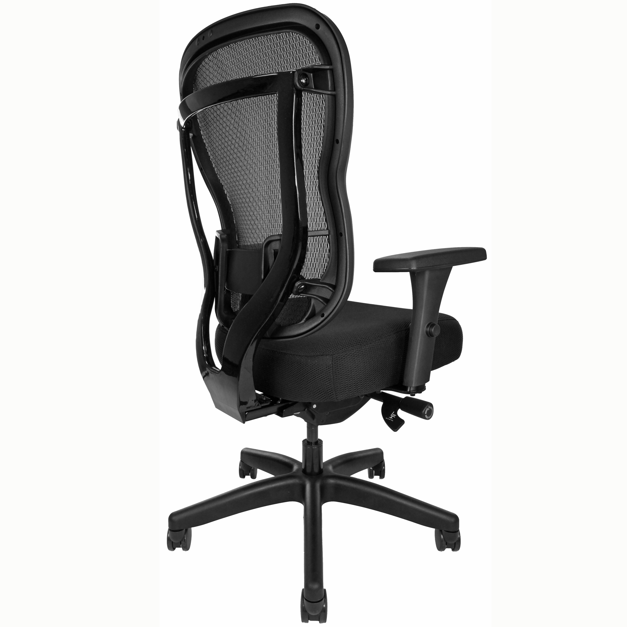Office Chair with extra-thick seat cushion, mesh back, arms, wheels, and optional headrest