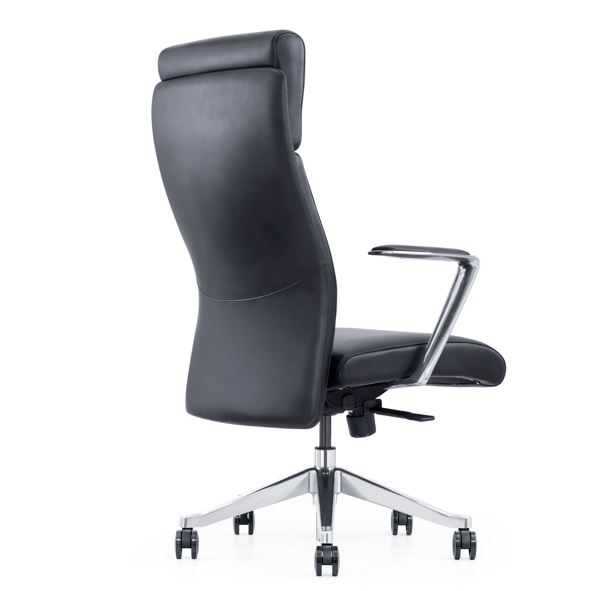 LOD68, black leather home office chair