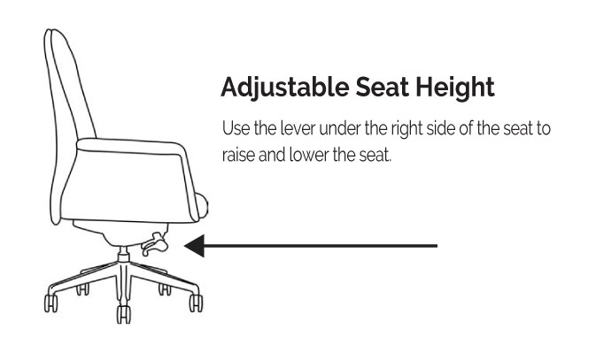 LOD85 and LOD88 Adjustable Seat Height Diagram