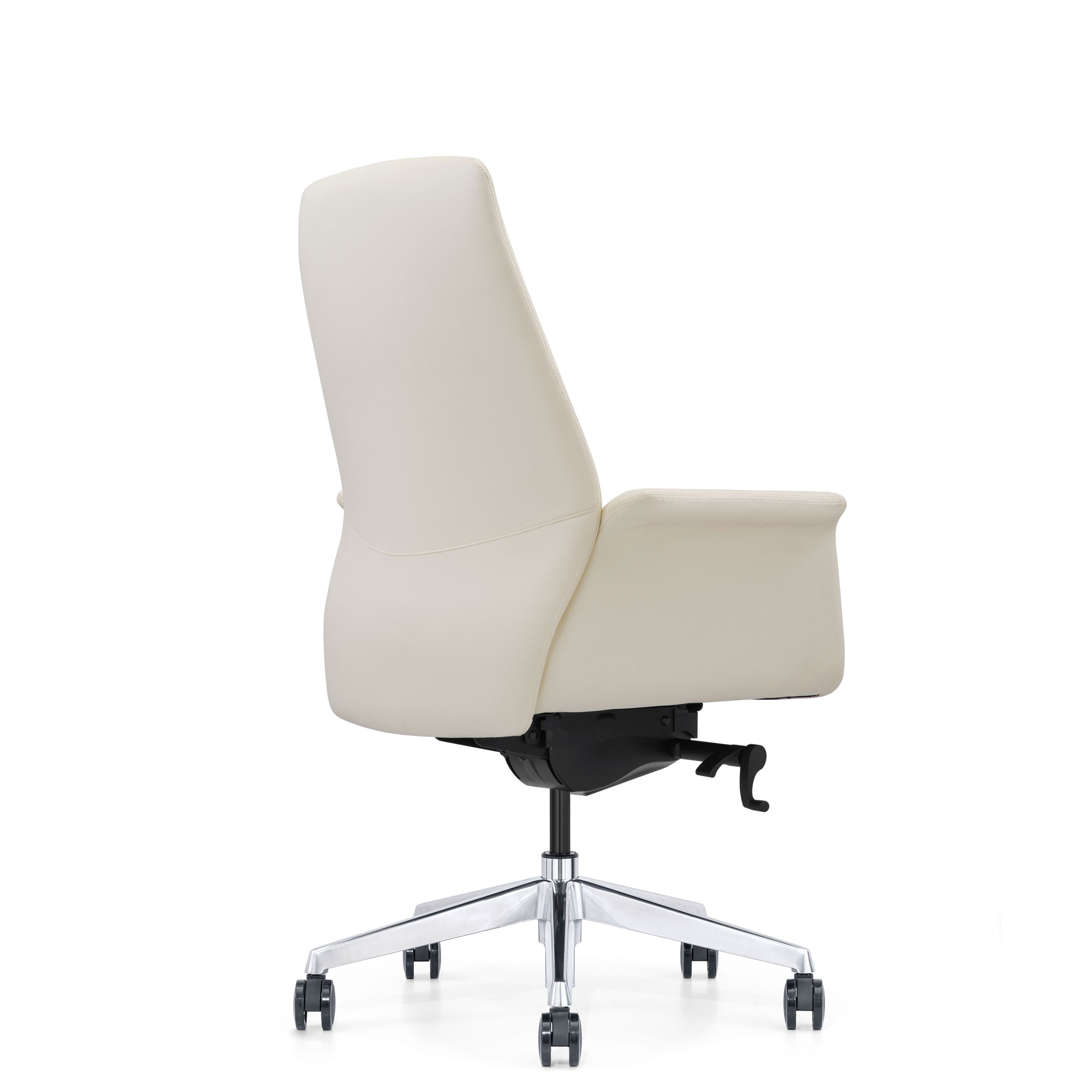 LOD85 Off-White Leather Home Office Chair